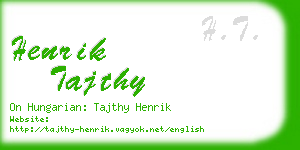 henrik tajthy business card